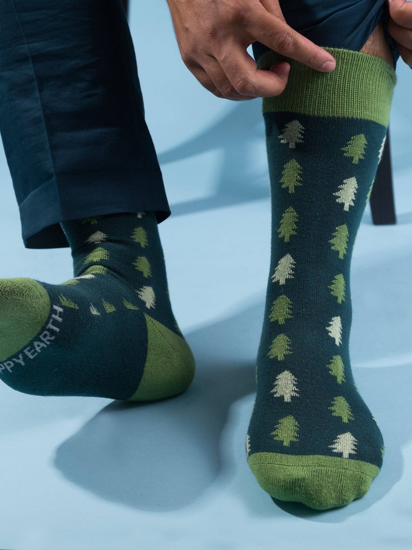 Tree Men's + Women's Organic Socks | Green