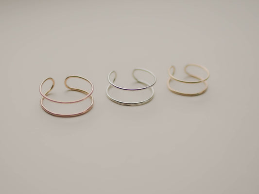 Hill Ring - Simple Minimal Double Stacking Ring