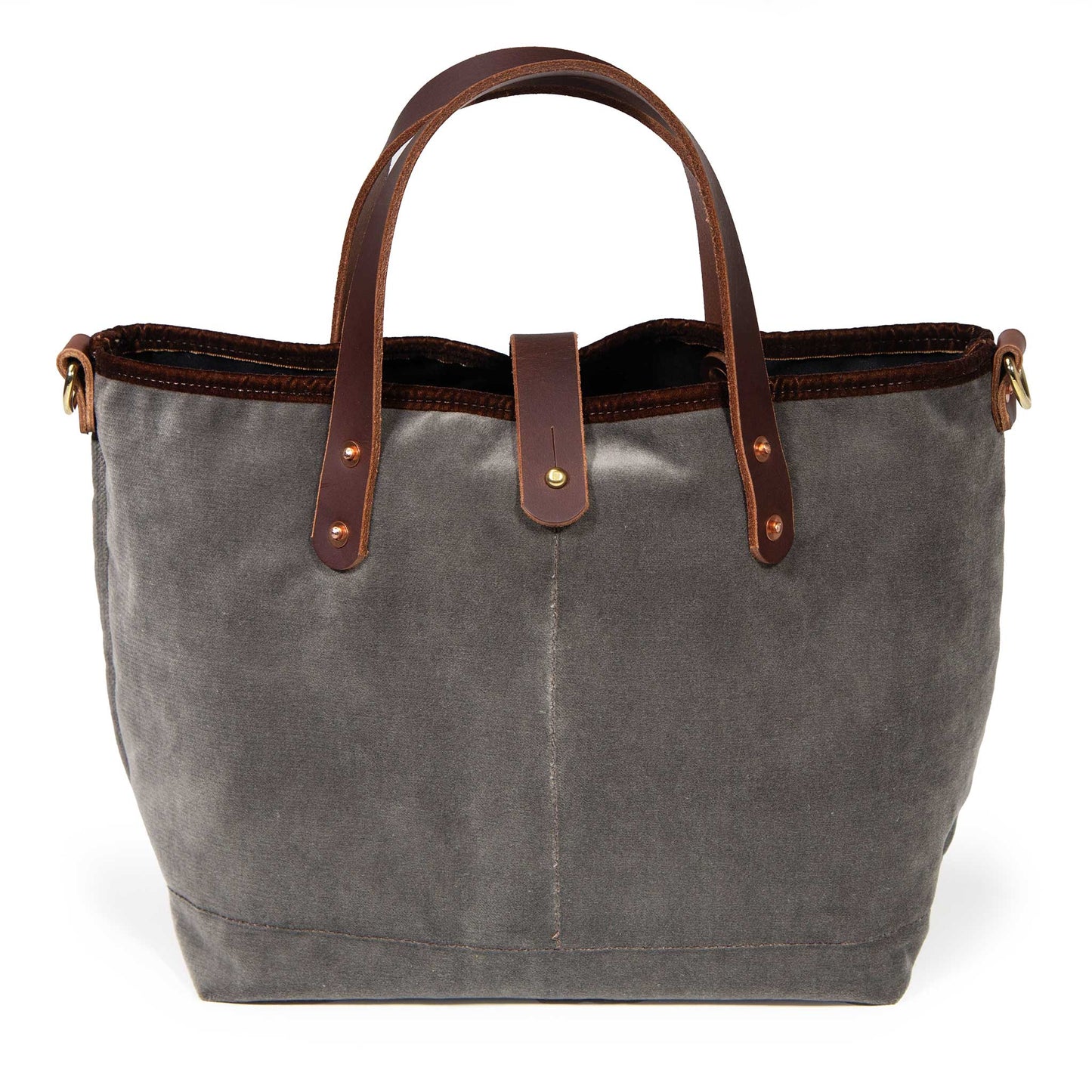 Luxe Velvet Mini Tote-Smoke