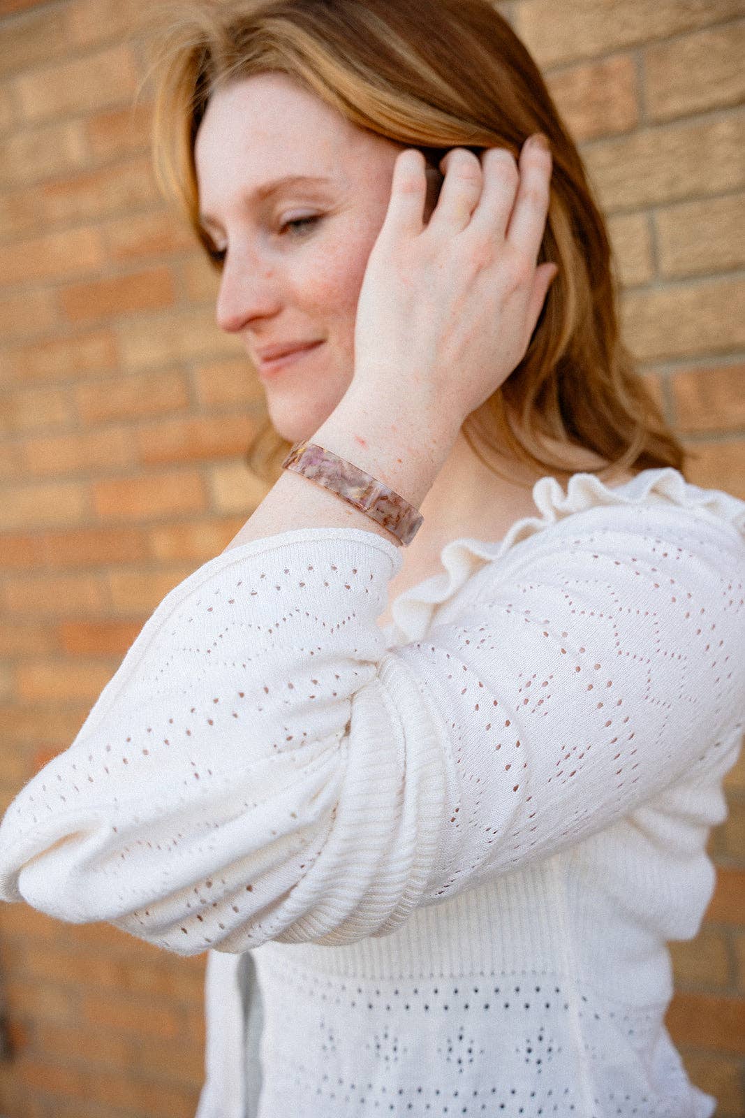 Brynn Bracelet - Shimmering Taupe - Standard // Cuff Bangle