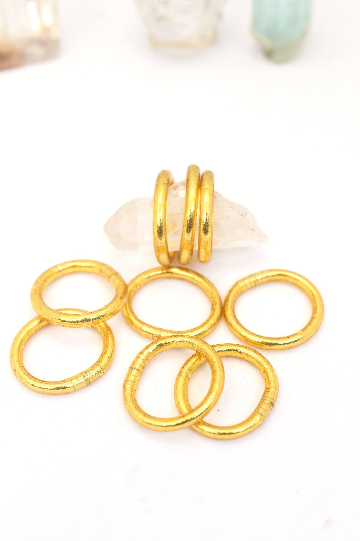 Buddhist Ring Thai Temple Rings, Colorful Kumlai (4 sizes)