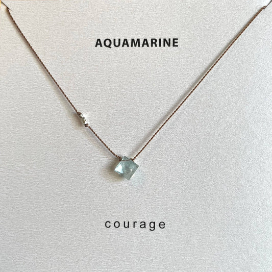 Aquamarine Necklace- Courage