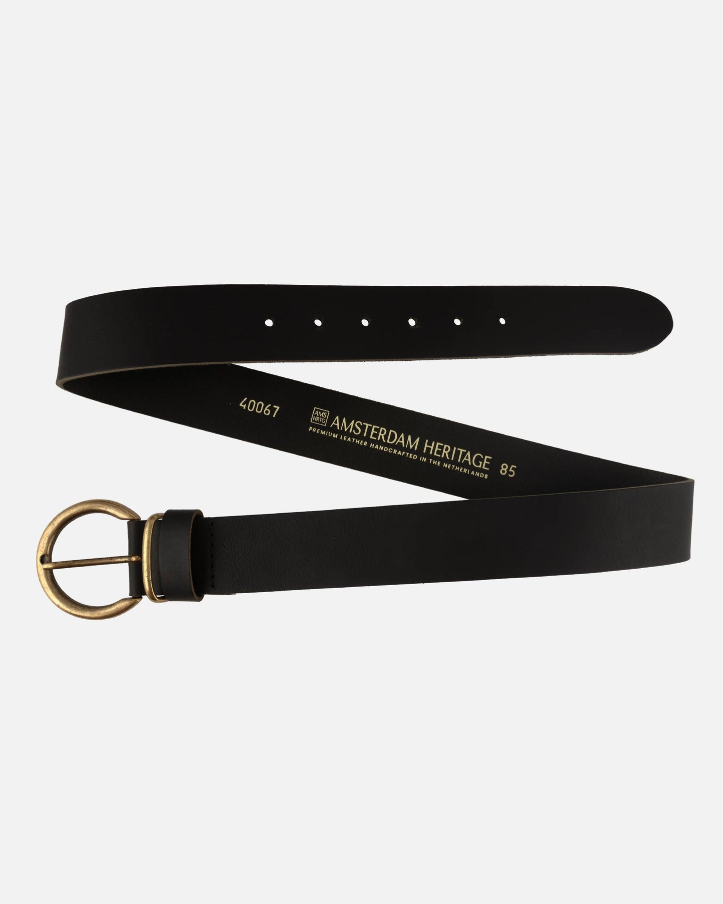 Leah | Classic Round Buckle Leather Belt