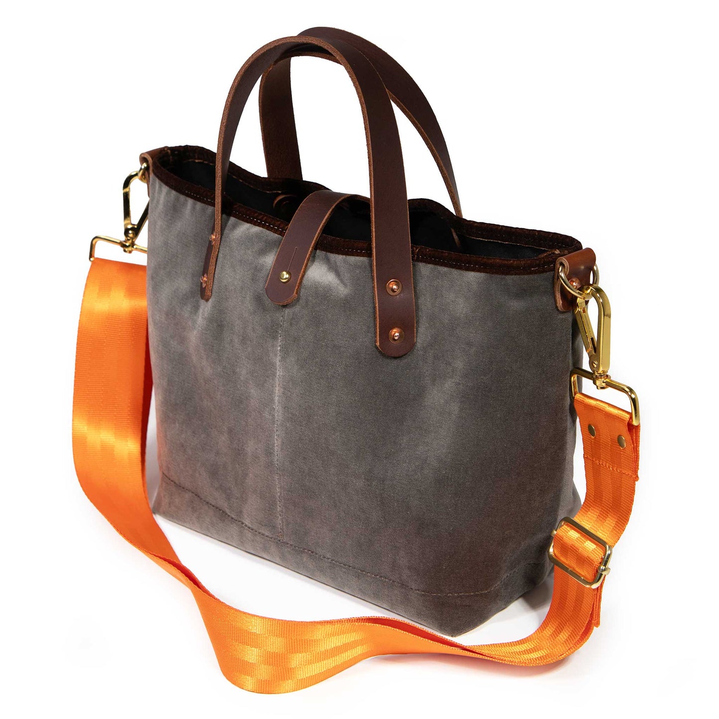 Luxe Velvet Mini Tote-Smoke