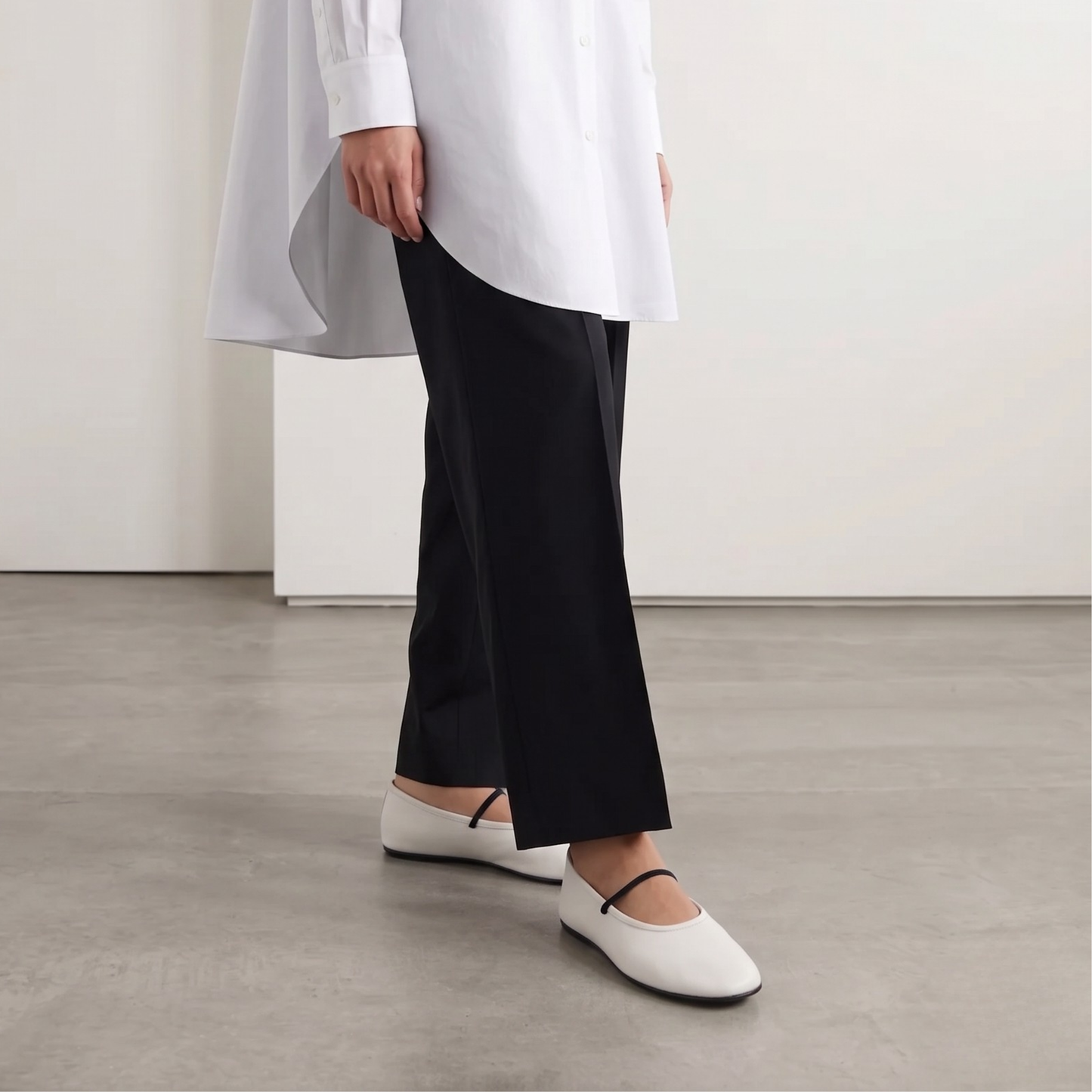 Amber White Elastic Mary Janes