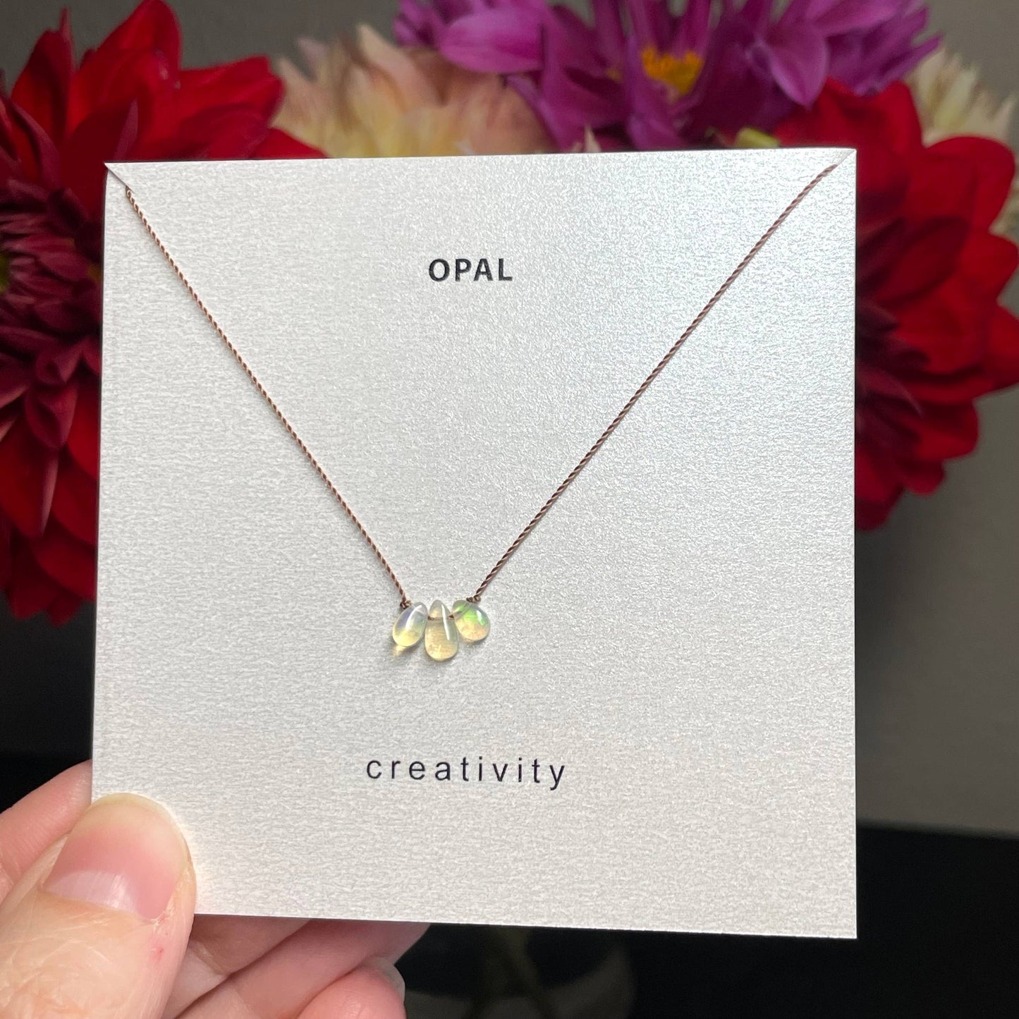 Opal Creativity Necklace, Valentine's Day Jewelry for Her