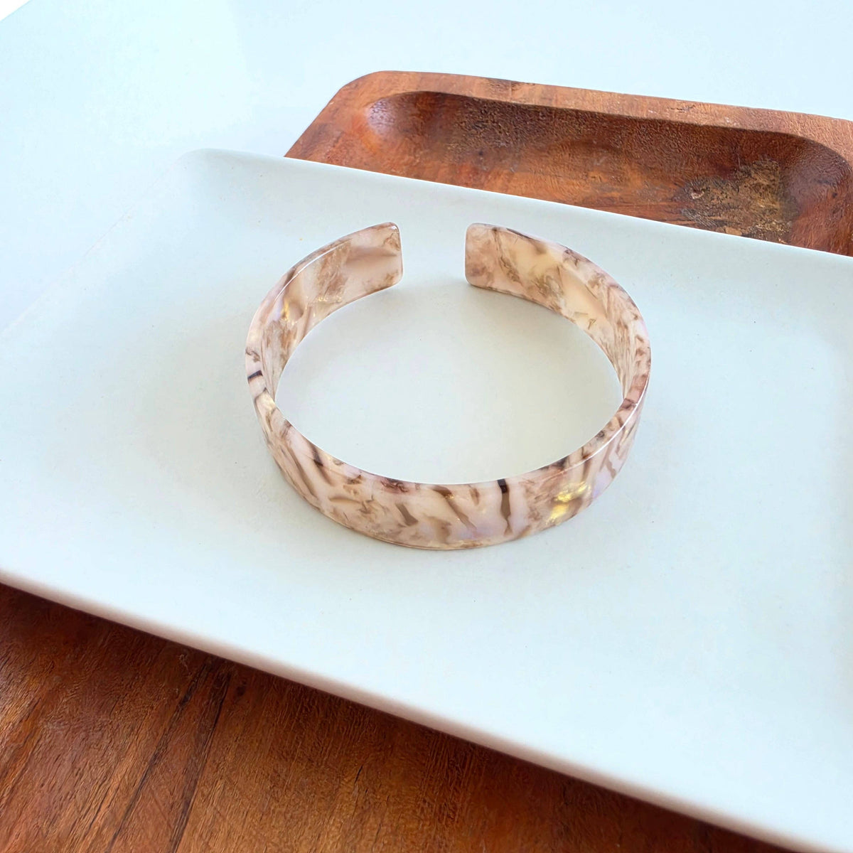 Brynn Bracelet - Shimmering Taupe - Standard // Cuff Bangle