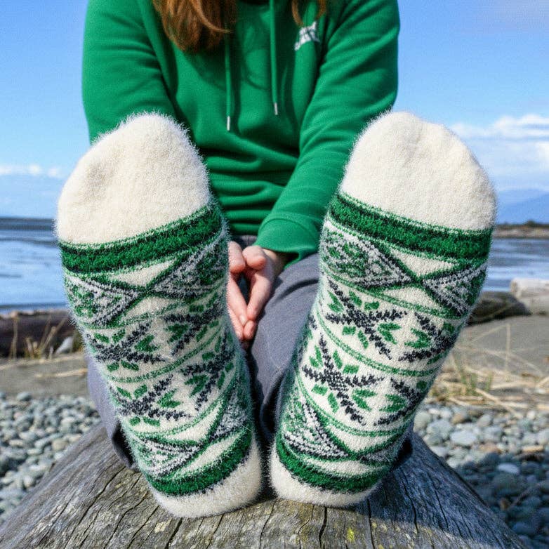 Angora / Bamboo Socks – Malta Forest Green