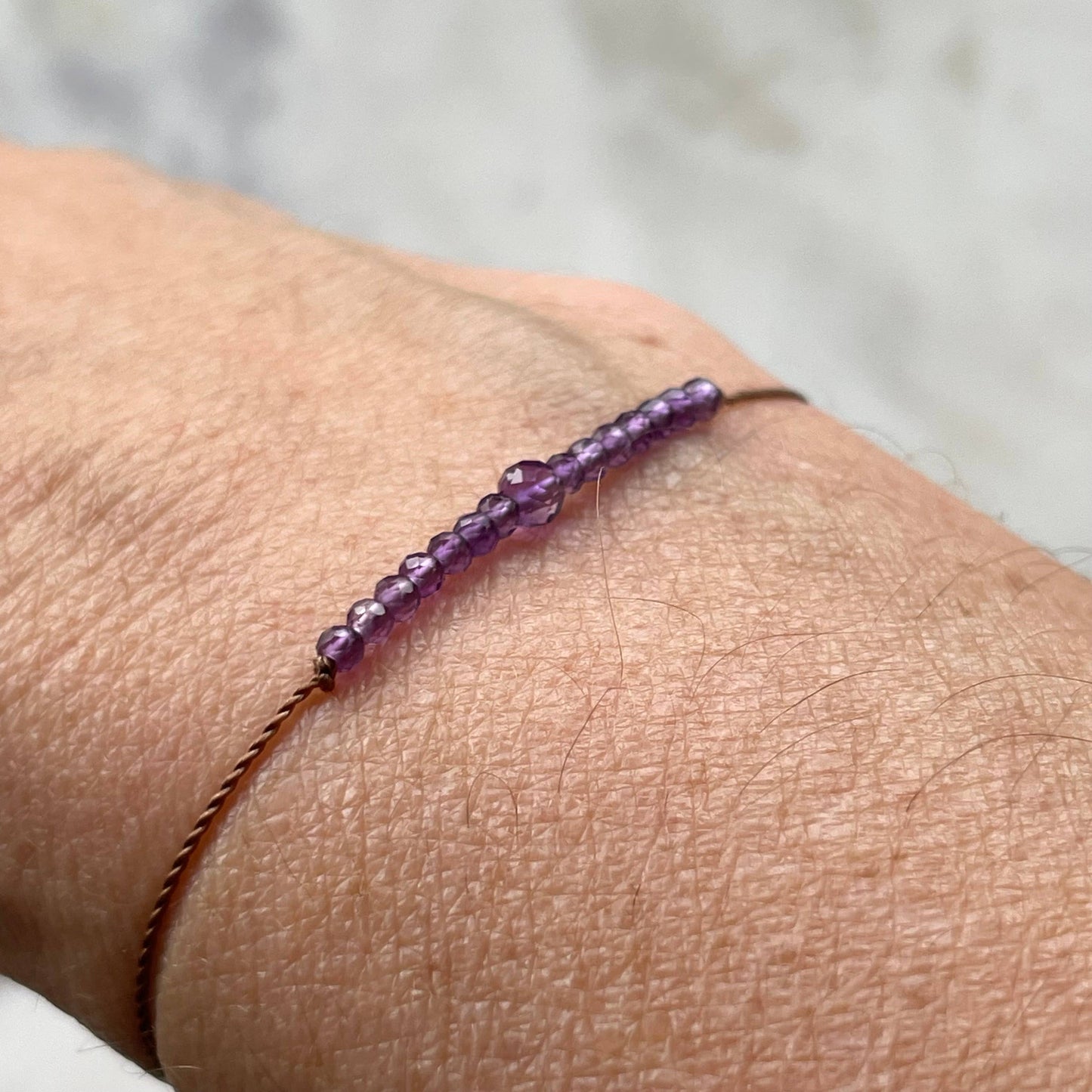 Amethyst Peace Bracelet, Valentine's Day Gift for Her