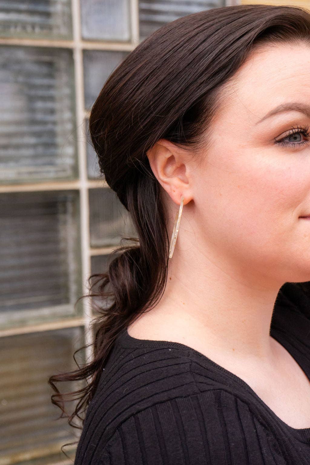 Cameron Hoops - Gold Flake // Jewelry, Earrings, Holiday