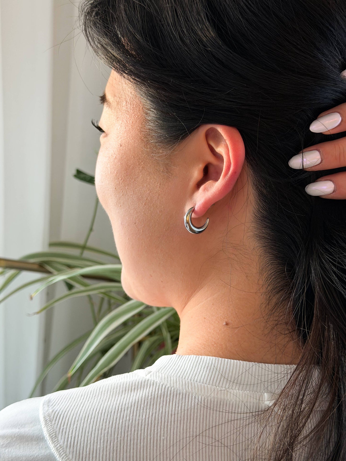 Luxe Selena Hoops - Silver // Everyday basics, Jewelry