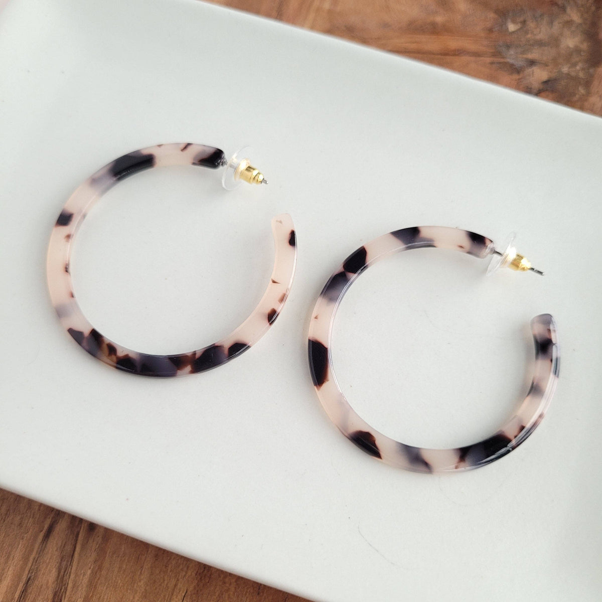Cameron Hoops - Blonde Tortoise // Jewelry, Earrings, Fall