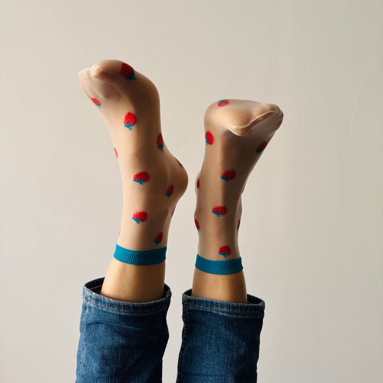 Clémence - Fancy fruit socks - STRAWBERRIES