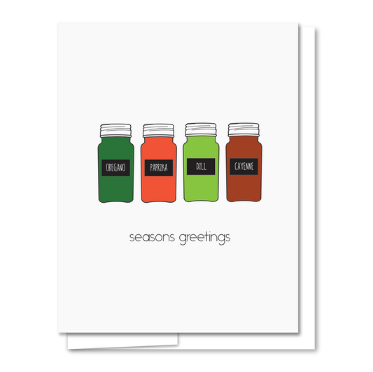Seasons Greetings - Letterpress Funny Holiday Card