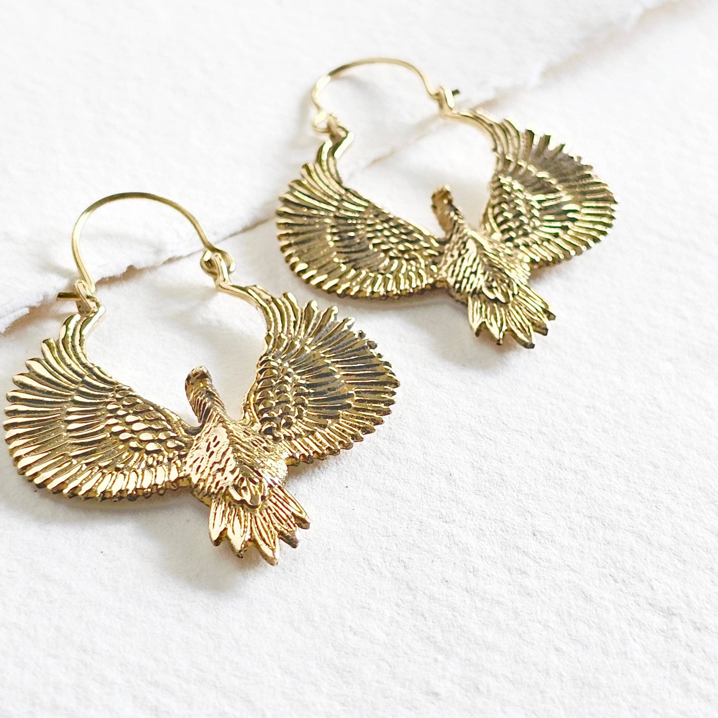 Brass  Phoenix Earrings #BX17