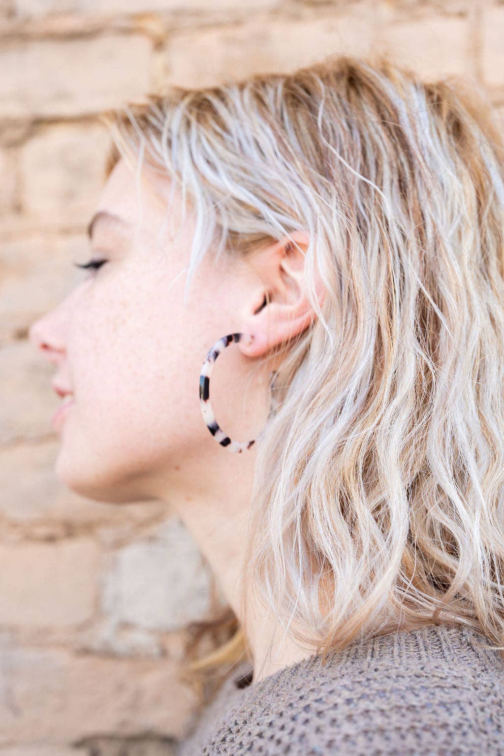 Cameron Hoops - Blonde Tortoise // Jewelry, Earrings, Fall