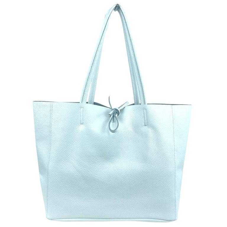 Leather Large University Shopper Bag