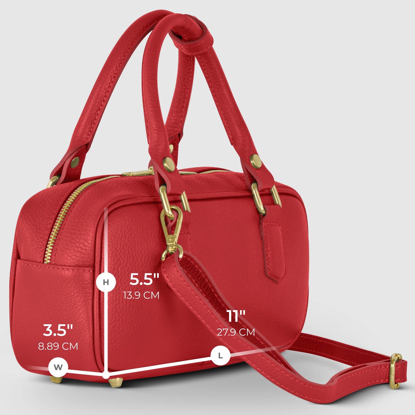 Italian Genuine Calf Leather Top-Handle Bag