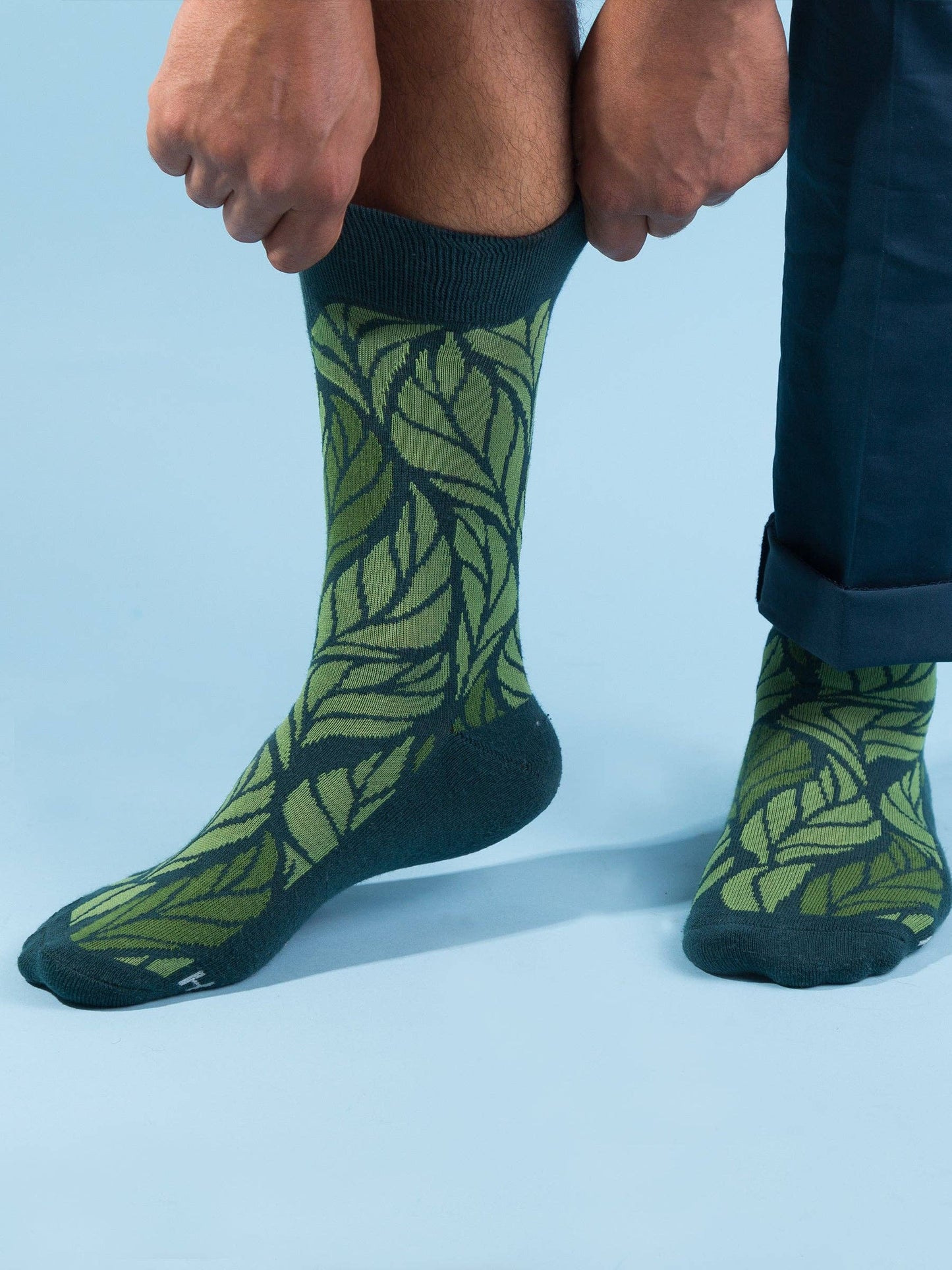 Leaf Men's + Women's Organic  Socks | Green