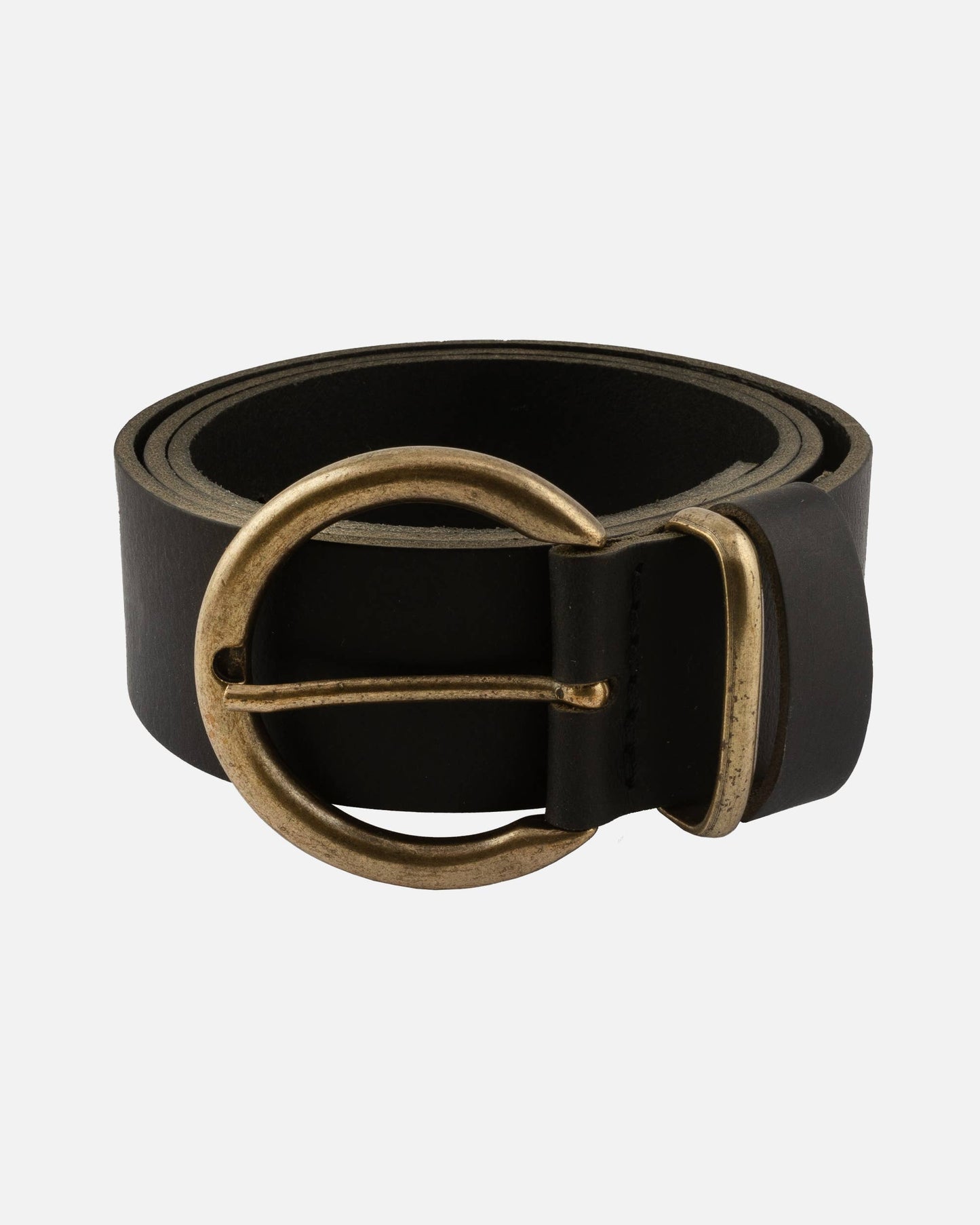Leah | Classic Round Buckle Leather Belt