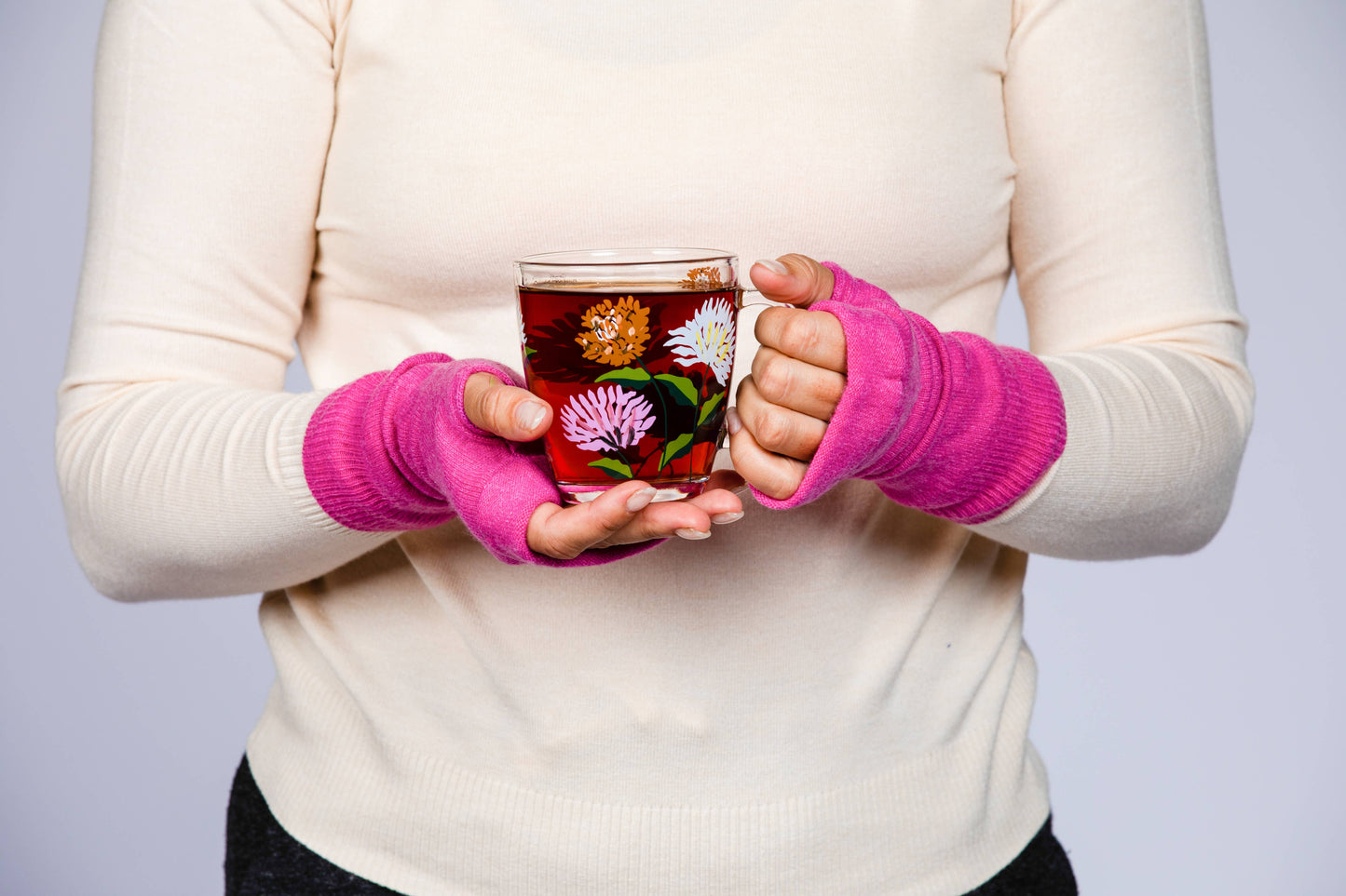 Pure Cashmere Fingerless Gloves