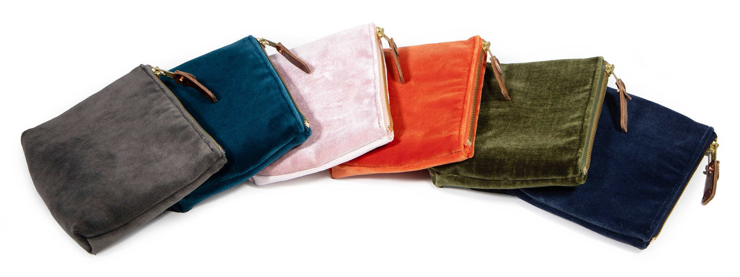 Velvet Jewel Pouch- Smoke