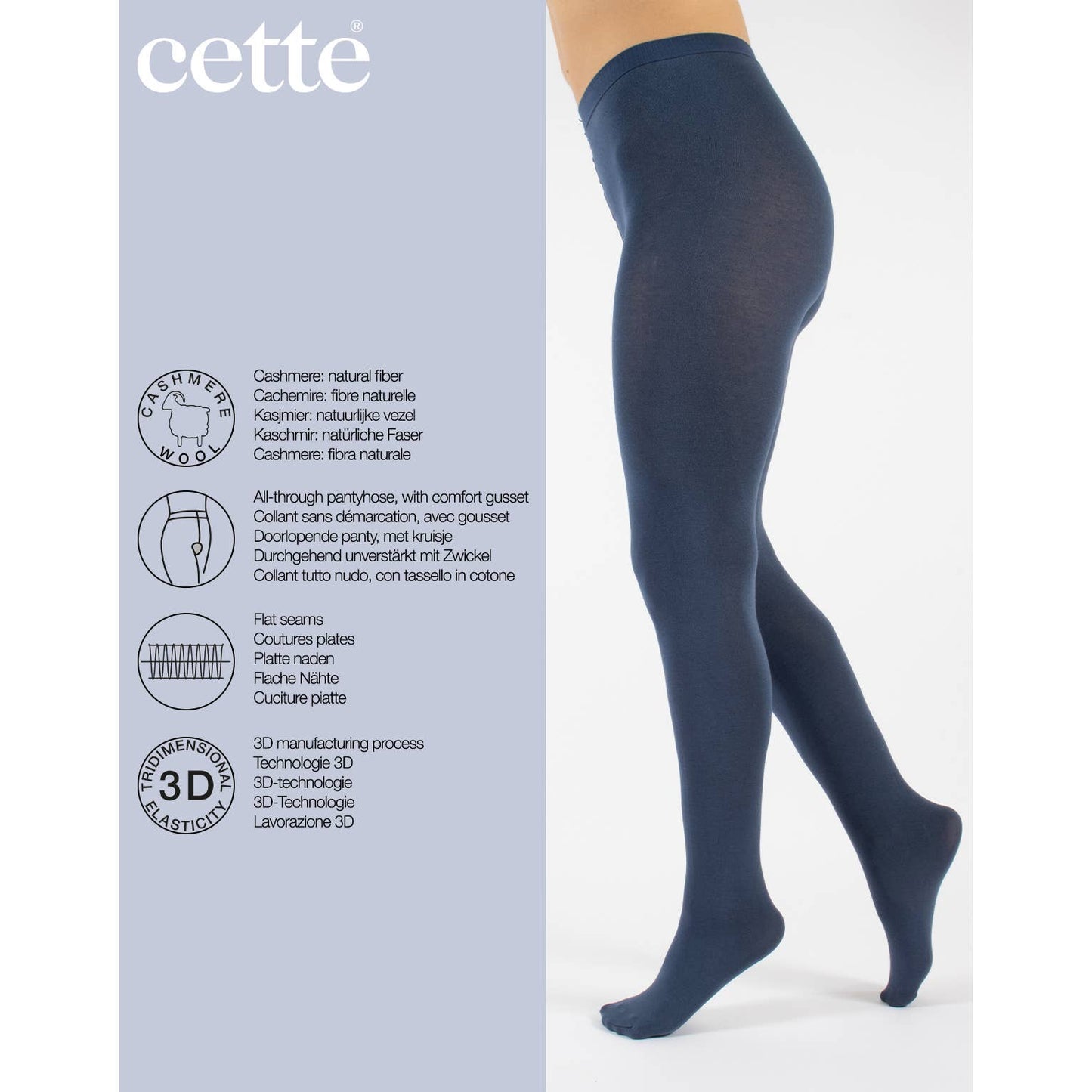 Cashmere Wool Tights 150 DEN | 3 Colors