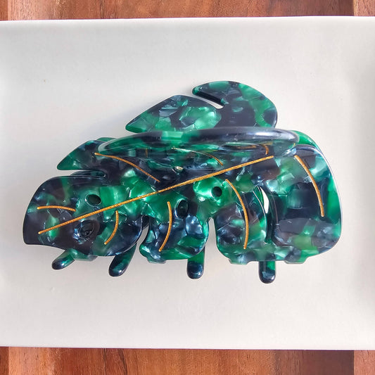 Monstera Leaf Hair Claw