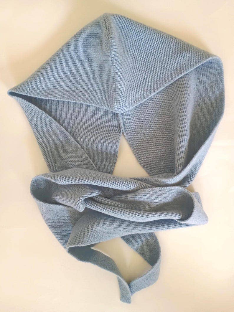 Knitted Hooded Scarf for Women, Cashmere Merino Blend, Cozy Winter Hood Wrap