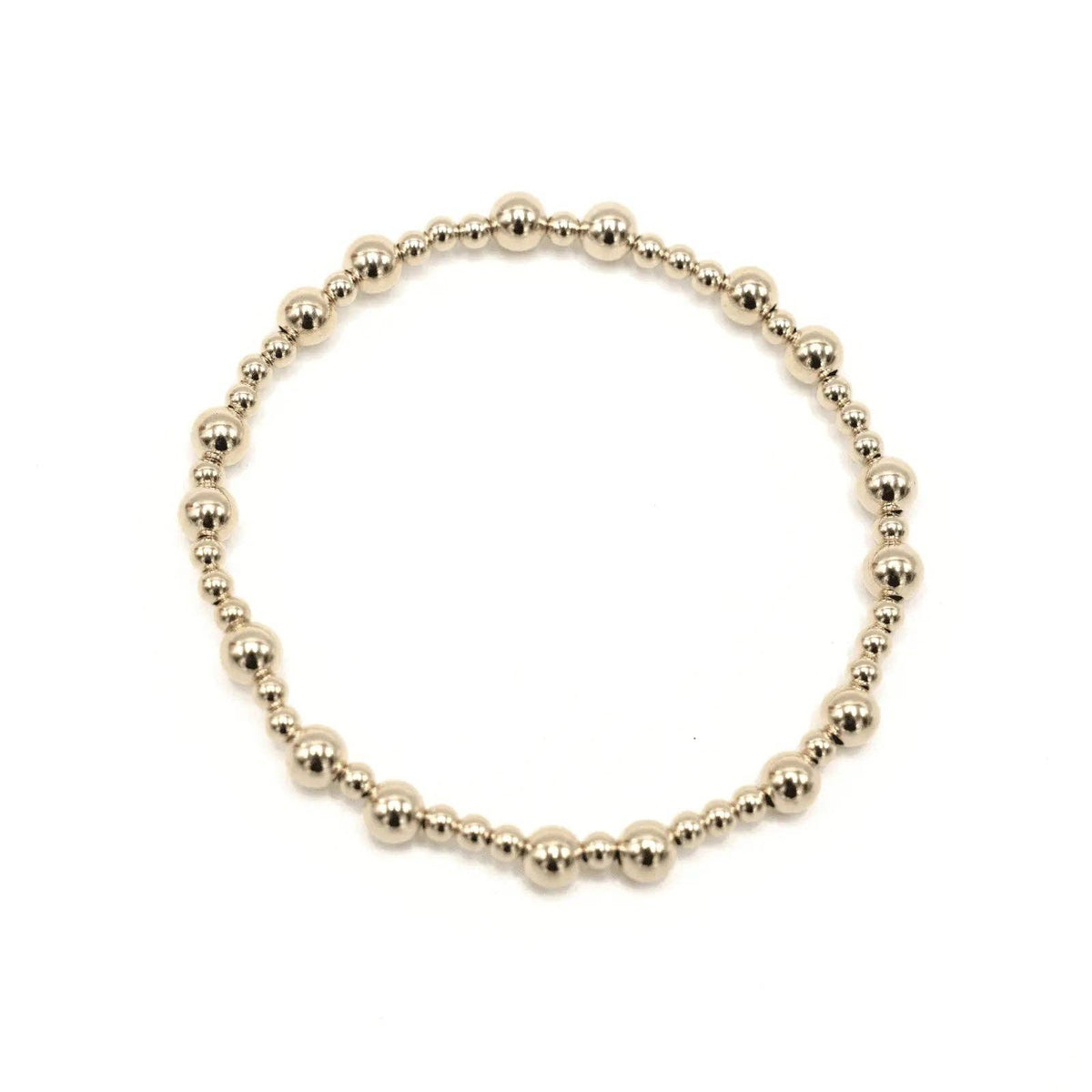 The Charleston 3x5 14k Gold filled Beaded Bracelet