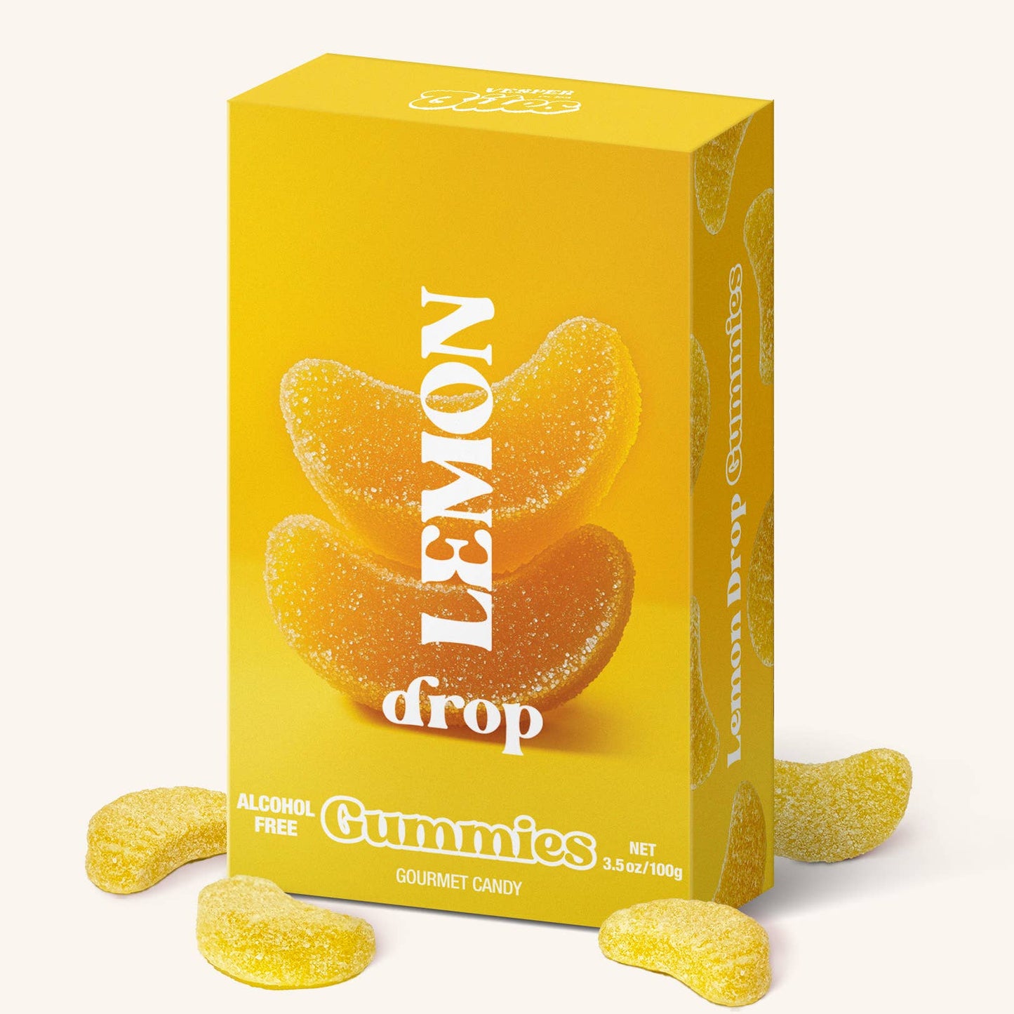 Lemon Drop Gummies, Chewy Candies, All natural