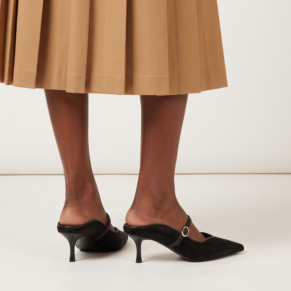 Nicky Black  Pony Hair Pumps