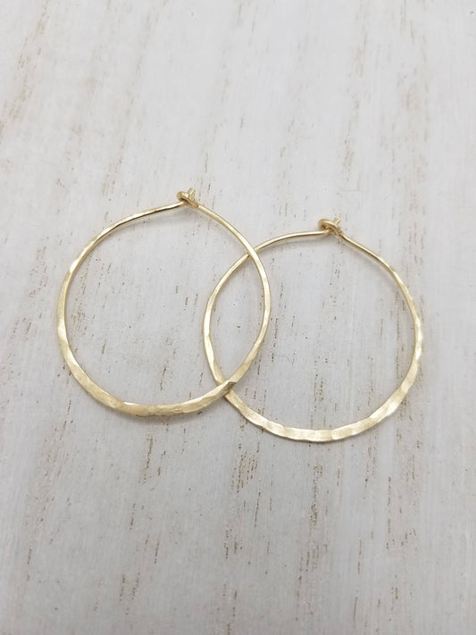 Gold Hoop Earrings | 2in+1.5in