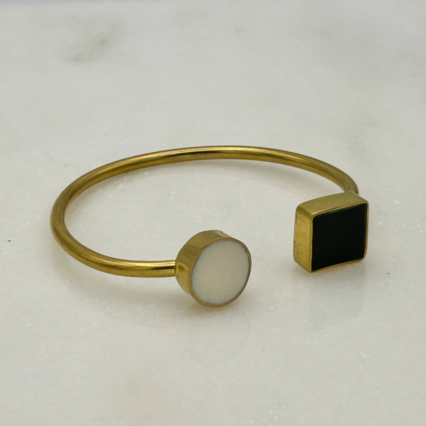 Circle + Square Cuff Bracelet- #ABM01