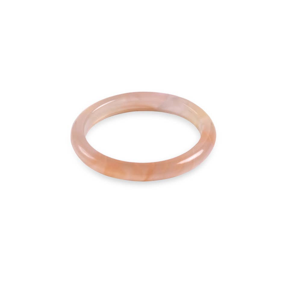 Spring Round Ring Collection Resin Stacking Rings