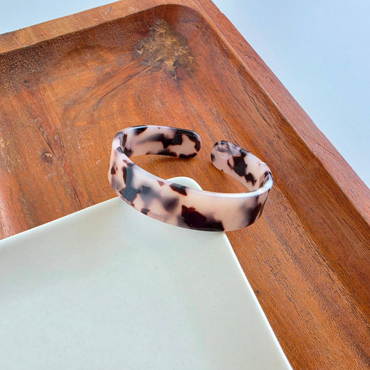 Brynn Bracelet - Blonde Tortoise - Small // Cuff Bangle
