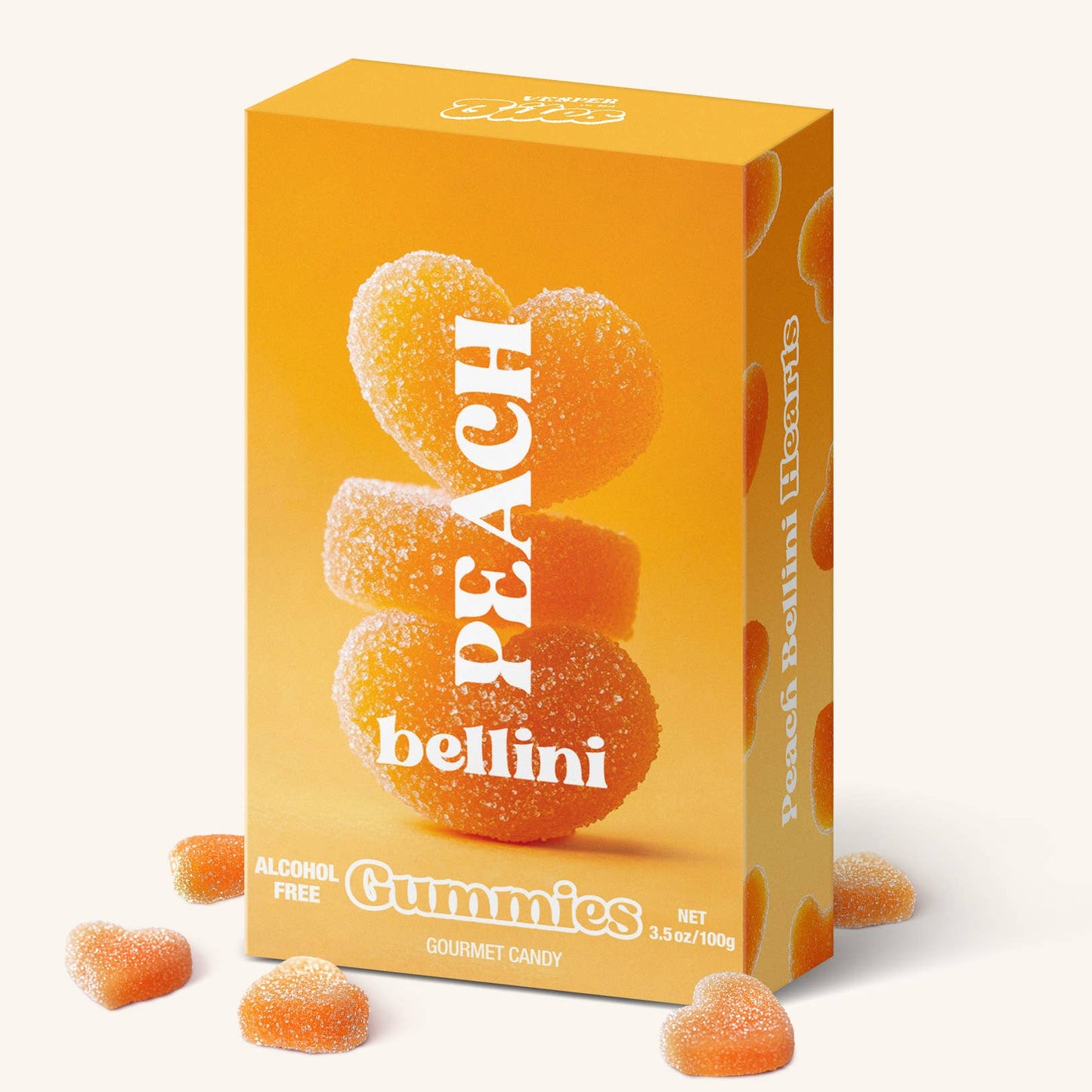 Peach Bellini Gummies, Chewy Candies, All natural