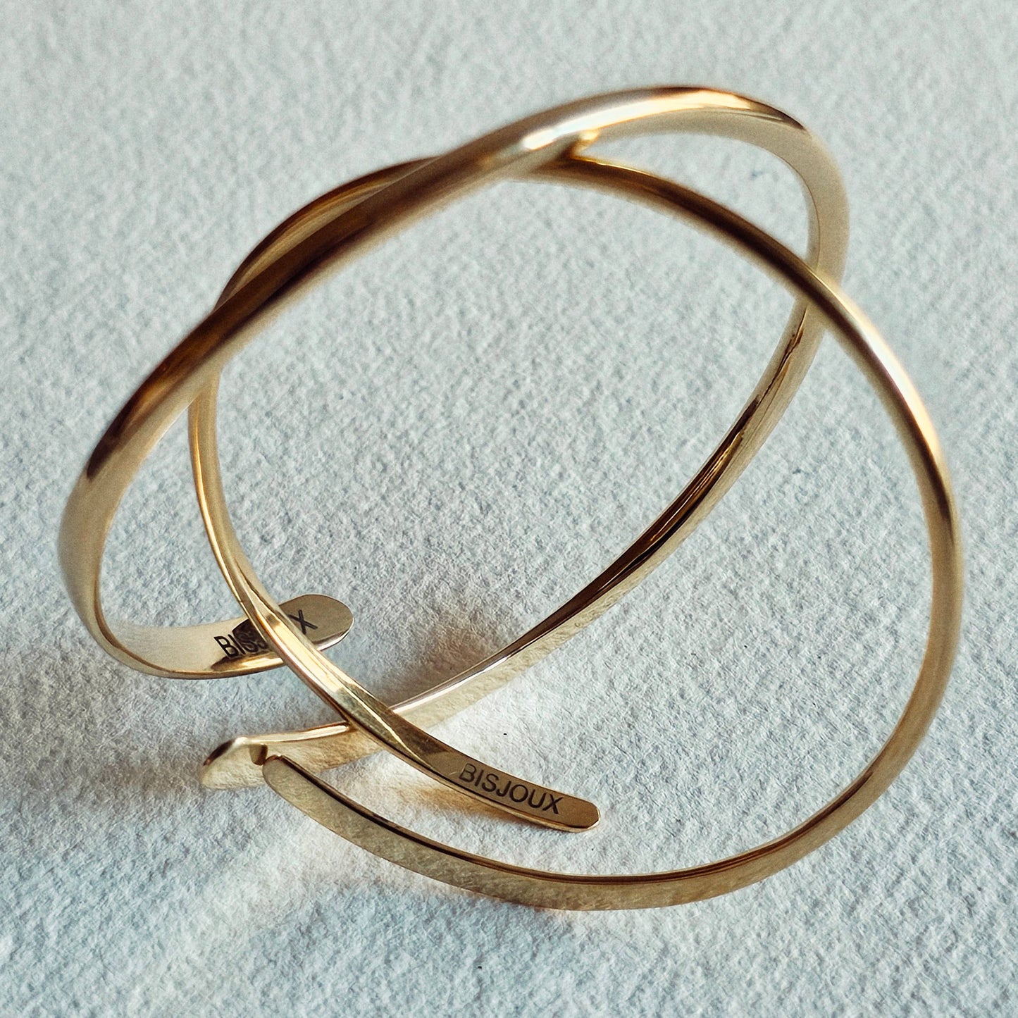 Brass Simple Wire Bangle Bracelet Flat Ends 2 styles