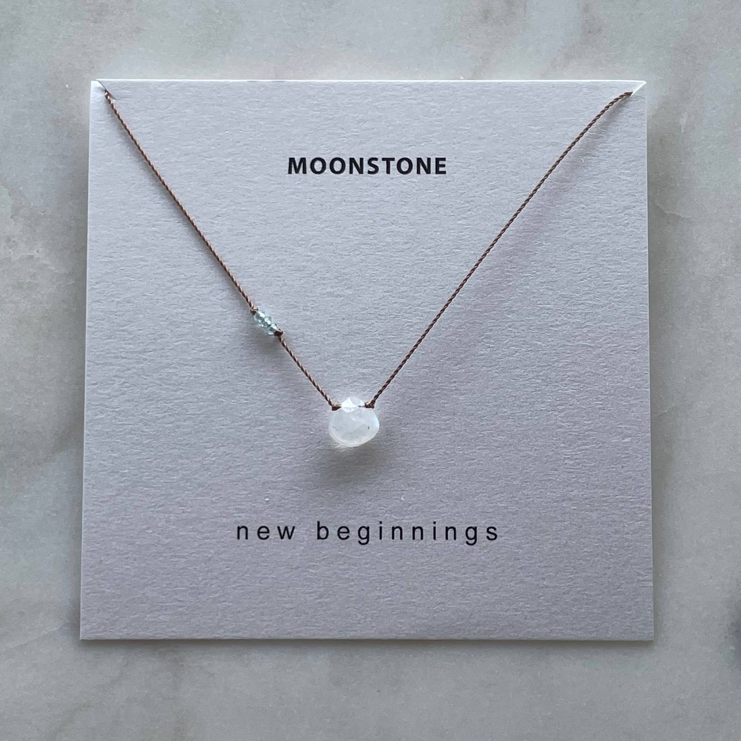 Rainbow Moonstone and Apatite Necklace- New Beginnings