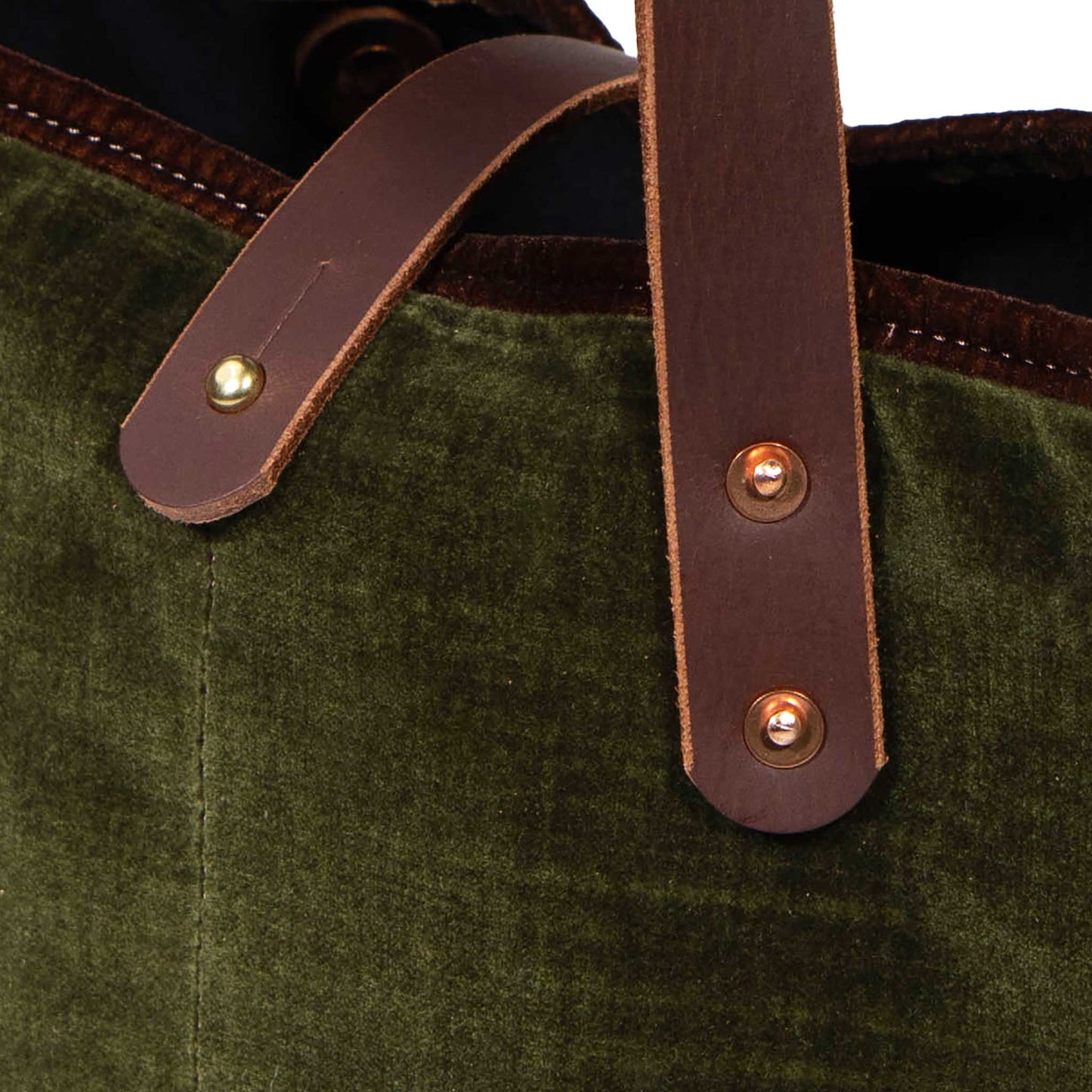 Luxe Velvet Mini Tote-Dark Olive