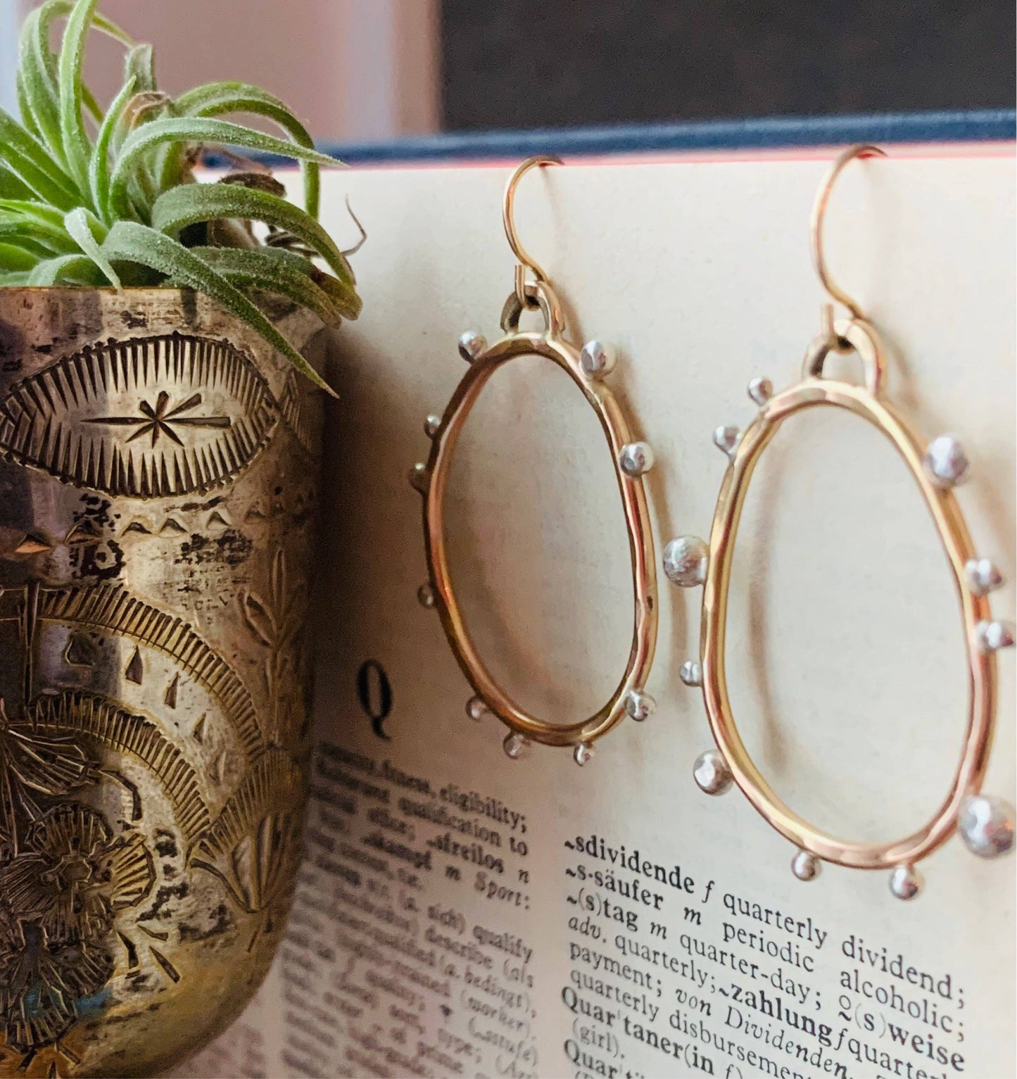 Hello Pebble Earrings - 14k Gold Fill & Sterling Silver