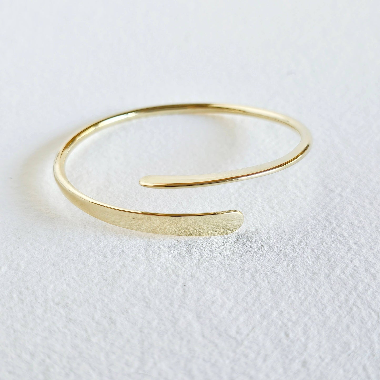 Brass Simple Wire Bangle Bracelet Flat Ends 2 styles