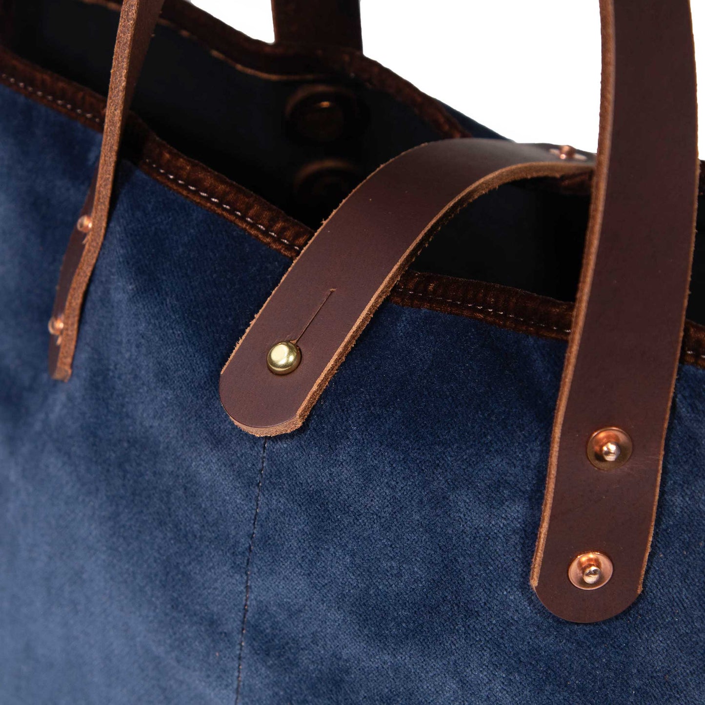 Luxe Velvet Mini Tote-Cadet Blue