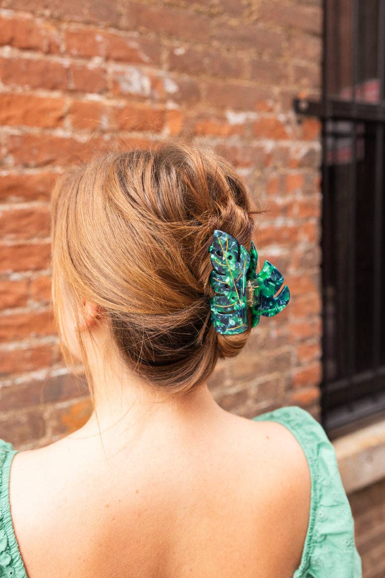 Monstera Leaf Hair Claw