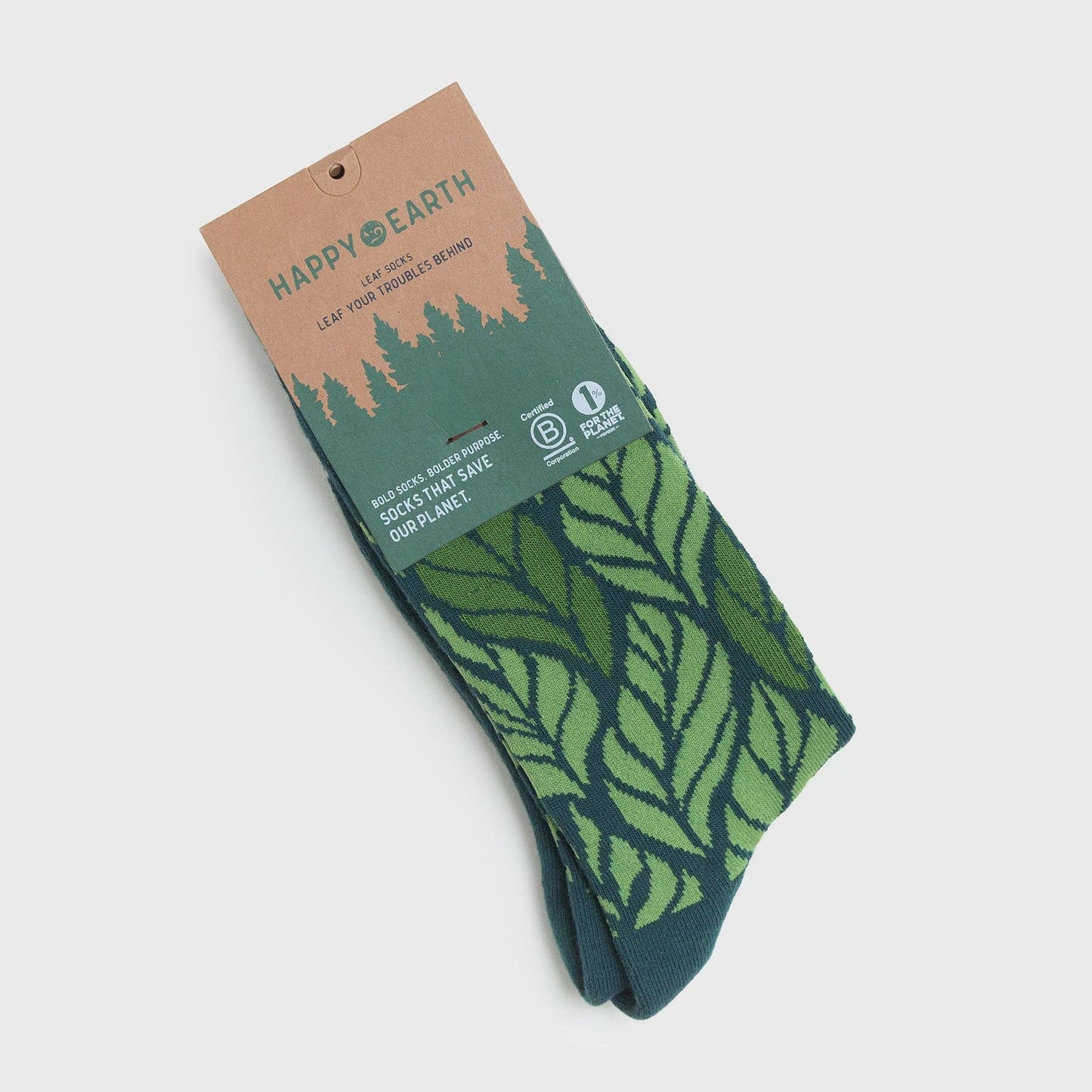 Leaf Men's + Women's Organic  Socks | Green