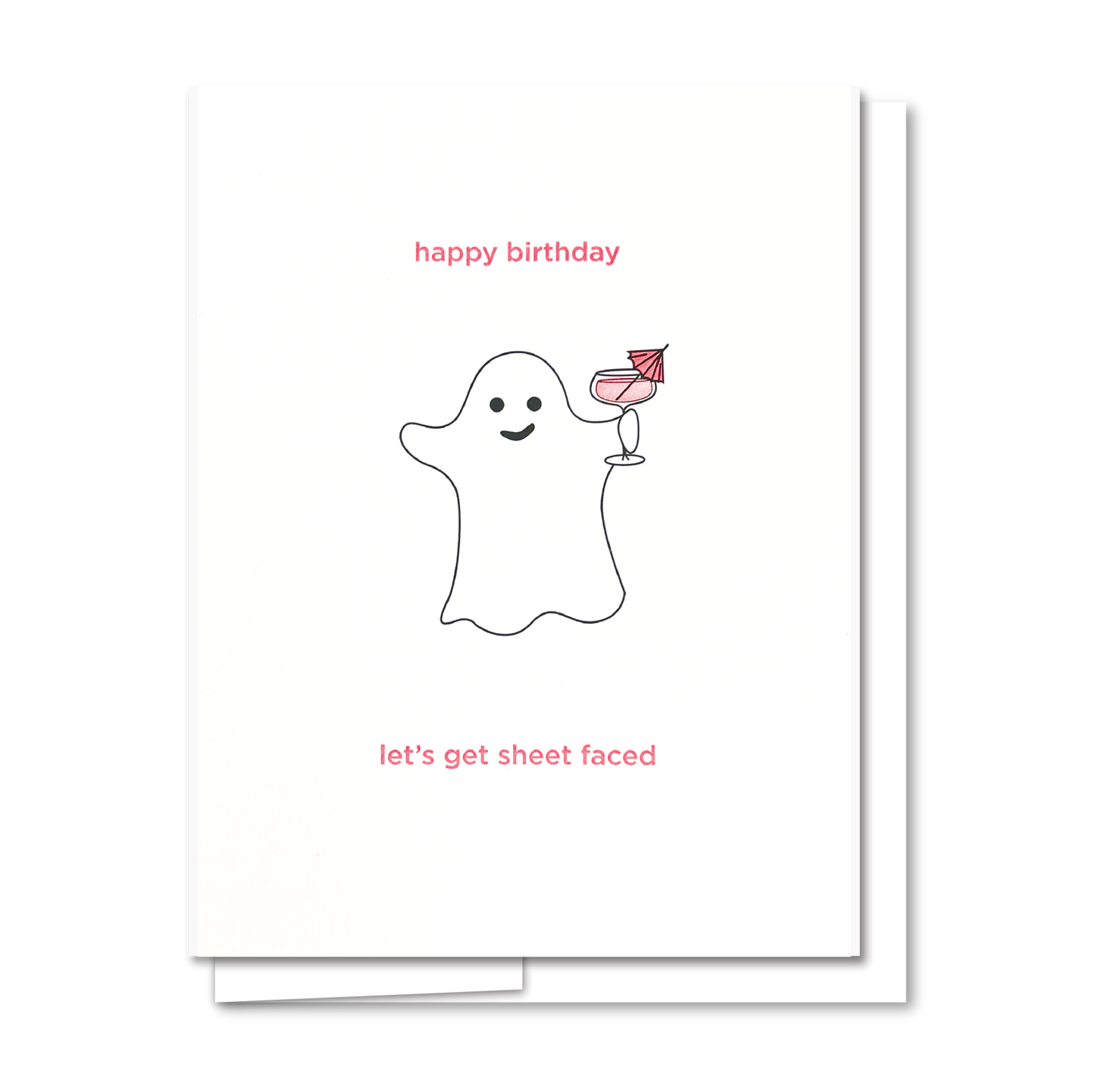 Ghost Birthday - Letterpress Funny Birthday Card