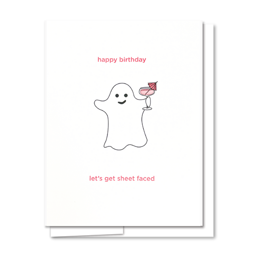 Ghost Birthday - Letterpress Funny Birthday Card