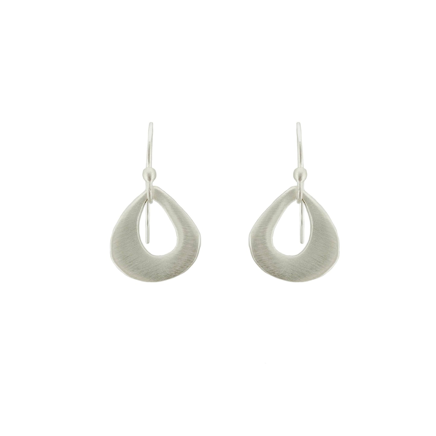 Small Open Drop Earrings in Silver or Vermeil