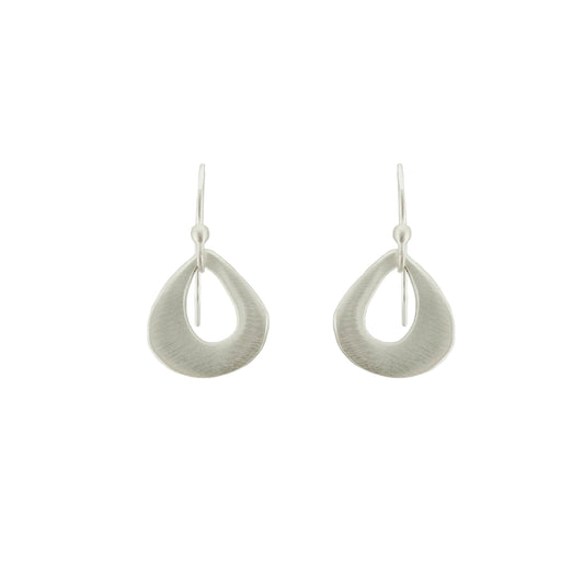 Small Open Drop Earrings in Silver or Vermeil