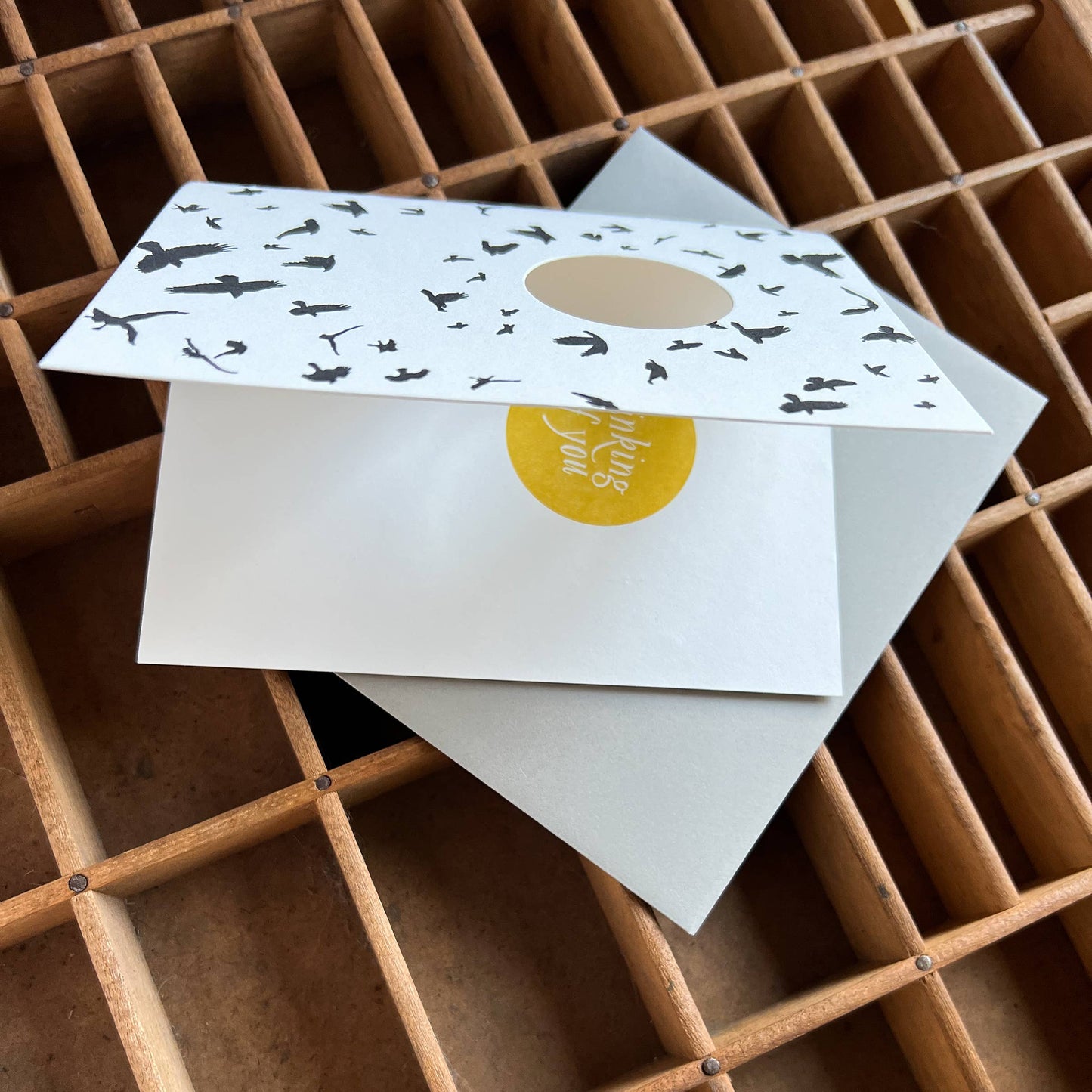 Thinking of you crows card